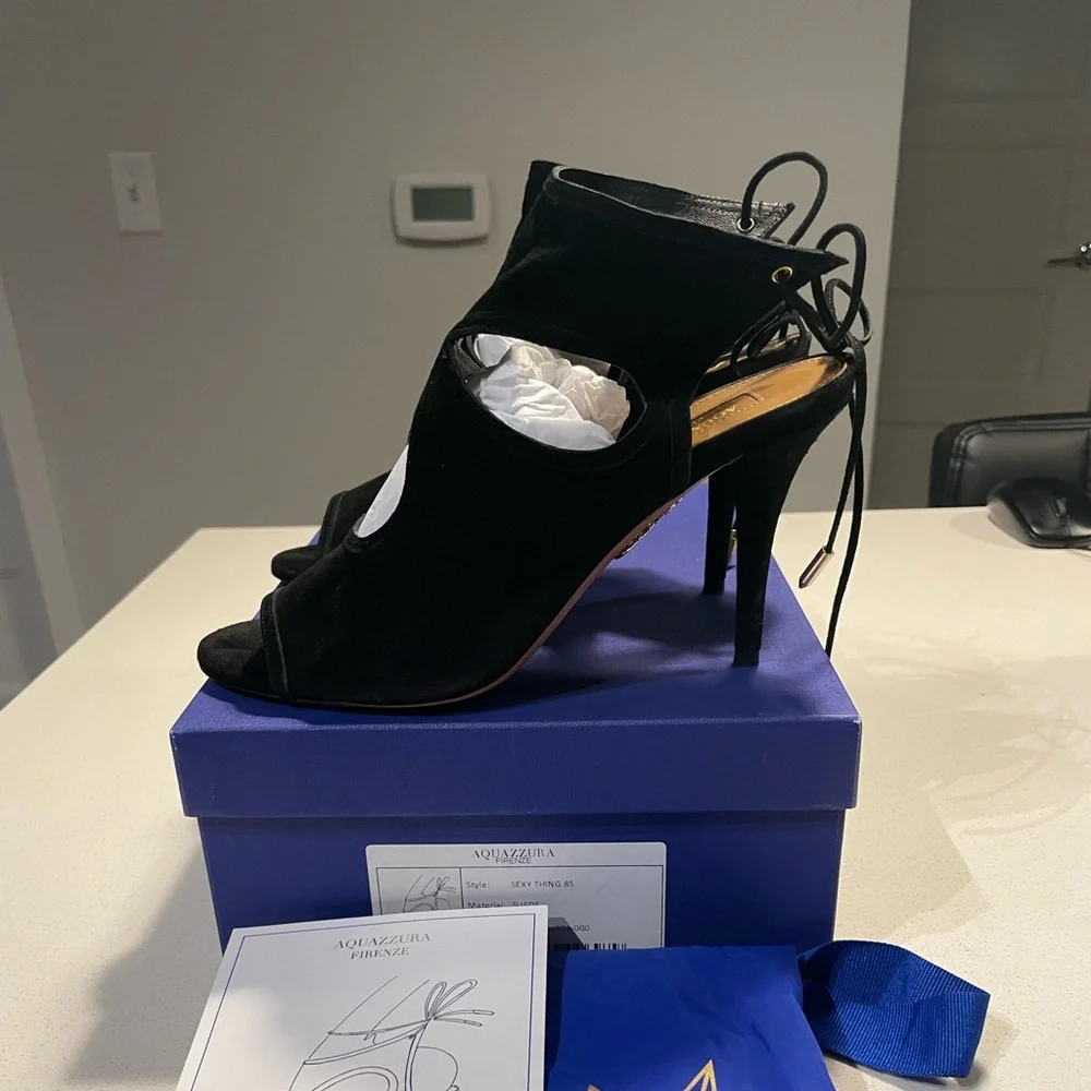SOLD Aquazzura Suede Sandals - Picture 3 of 7